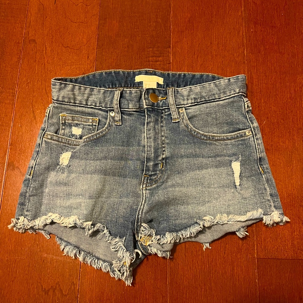 H&M Distressed Jean Shorts Size 0